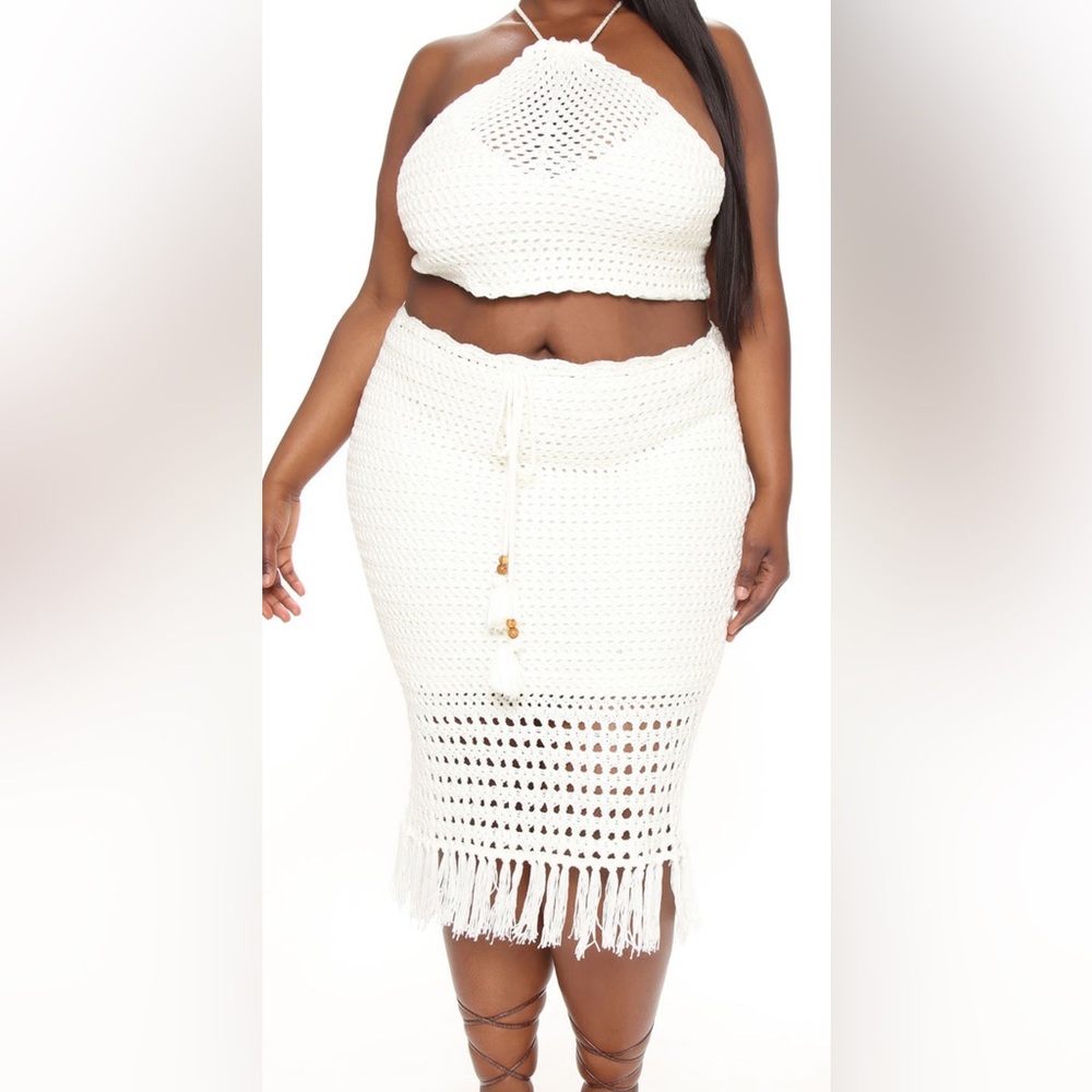 Cream crotchet